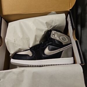 Jordan Black and Silver Sneakers